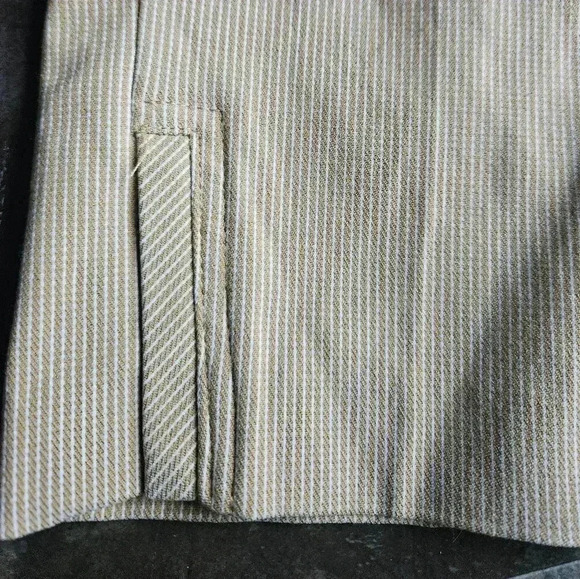 Cynthia Rowley Cropped Ankle Pants Pin Stripe (sz 10) - Picture 5 of 6